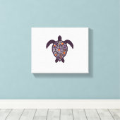 Zee Turtle Halloween Spider-Web Pumpkin Ghost Hall Canvas Afdruk (Insitu (Houten vloer))