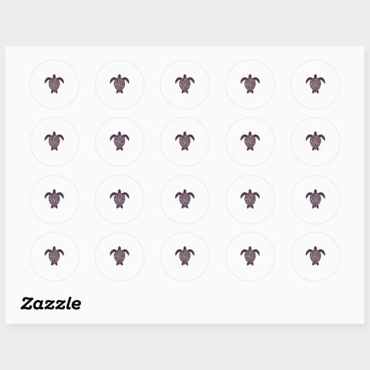 Zee Turtle Halloween Spider-Web Pumpkin Ghost Hall Ronde Sticker (Vel)