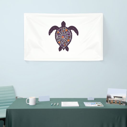 Zee Turtle Halloween Spider-Web Pumpkin Ghost Hall Spandoek (Beurs)