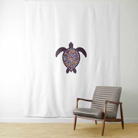 Zee Turtle Halloween Spider-Web Pumpkin Ghost Hall Wandkleed (In situ)