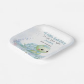 Zee Turtle Hatchling Boy Baby shower Papier Papieren Bordje (Gebogen)
