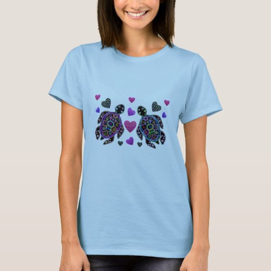 Zee Turtle Hearts T-shirt (Voorkant)