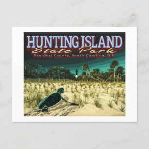 ZEE TURTLE - HUND ISLAND - ZUID CAROLINA US BRIEFKAART