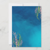 Zee Turtle Invitation Kaart (Achterkant)