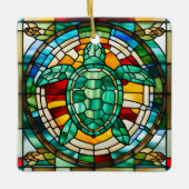Zee Turtle Keramisch Ornament (Voorkant)