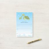 Zee Turtle Kind Cute Ocean Animal Post-it® Notes (Op bureau)