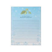 Zee Turtle Kind Cute Ocean Briefpapier Notepad Notitieblok (Gedraaid)