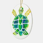 Zee Turtle Love Collectie Keramisch Ornament (Links)