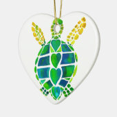 Zee Turtle Love Collectie Keramisch Ornament (Links)