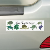Zee Turtle Lover bumper sticker (Op auto)