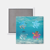 Zee Turtle Magnet Magneet (Voorkant / Achterkant)