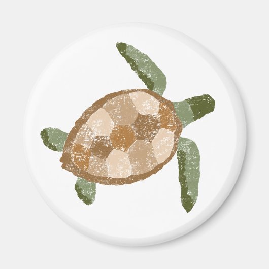 Zee Turtle Magnet Magneet (Voorkant)