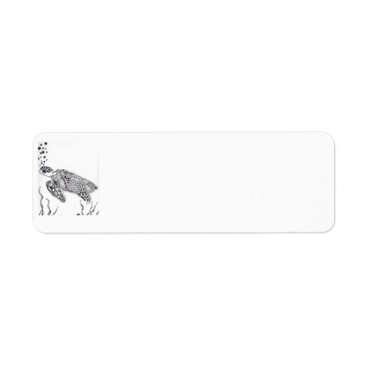 Zee Turtle Mailing Label (Voorkant)