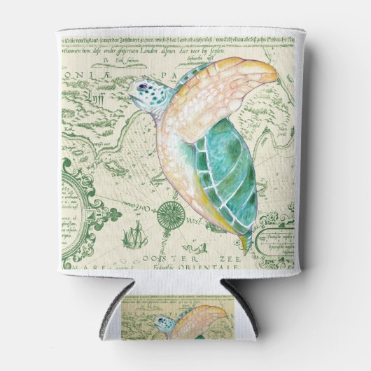 Zee Turtle Map Blikjeskoeler (Voorkant)