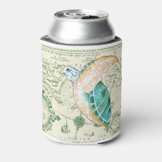 Zee Turtle Map Blikjeskoeler (Blikje Achterkant)