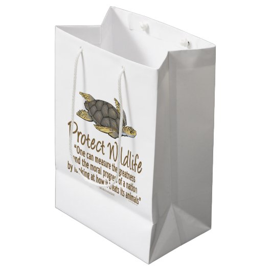 Zee Turtle Medium Cadeauzakje (Voorkant Gekanteld)