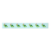 Zee Turtle met Santa Hat 3 inch Lint (Voorkant)