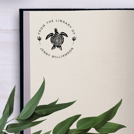Zee Turtle Modern uit de boekenbibliotheek Rubberstempel