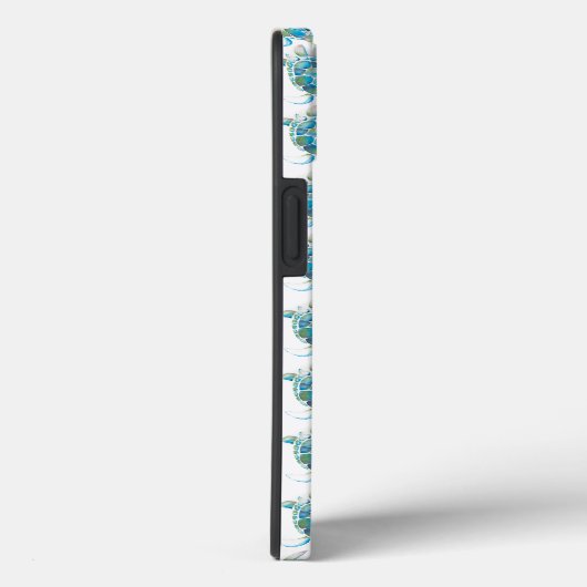 Zee Turtle Monogram Beachy Telefoon Case (Achterkant / Rechts)