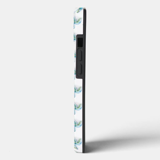 Zee Turtle Monogram Beachy Telefoon Case (Achterkant / Links)
