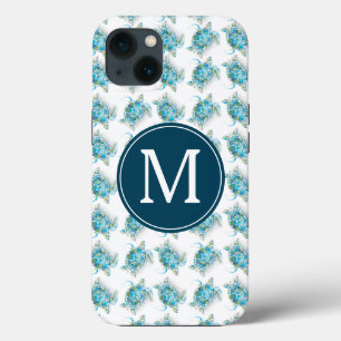 Zee Turtle Monogram Beachy Telefoon Case