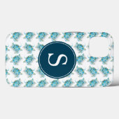 Zee Turtle Monogram Beachy Telefoon Case (Achterkant (horizontaal))
