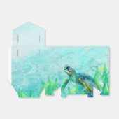 Zee Turtle Ocean Beach Tropische aangepaste gunst Bedankdoosjes (Uitgevouwen)