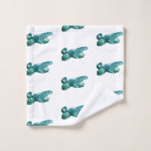 Zee Turtle Ocean Pattern Art Bad Handdoek (Wasdoekje)