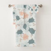 Zee Turtle Ocean Pattern Art Bad Handdoek (Insitu)