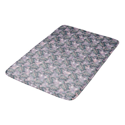 Zee Turtle Ocean Pattern Badmat (Gekanteld)