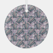 Zee Turtle Ocean Pattern Glas Ornament (Voorkant)