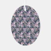 Zee Turtle Ocean Pattern Metalen Ornament (Voorkant links)