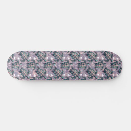 Zee Turtle Ocean Pattern Skateboard (Horizontaal)