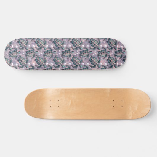 Zee Turtle Ocean Pattern Skateboard (Horizontaal)