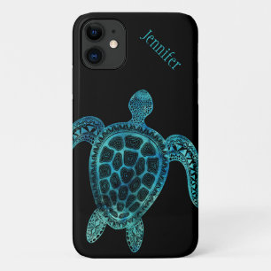 Zee Turtle on Black iPhone 11 Hoesje