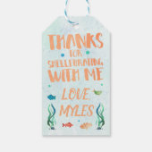 Zee Turtle Party Favor Labels Cadeaulabel (Achterkant)