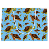 Zee Turtle Pattern Groot Cadeauzakje (Achterkant)