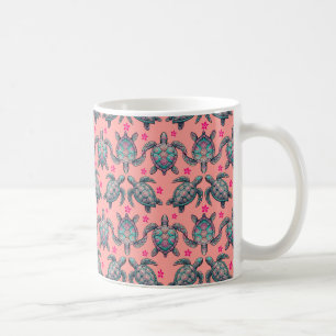 Zee Turtle Pattern Koffiemok
