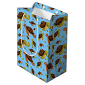 Zee Turtle Pattern Medium Cadeauzakje (Achterkant Gekanteld)