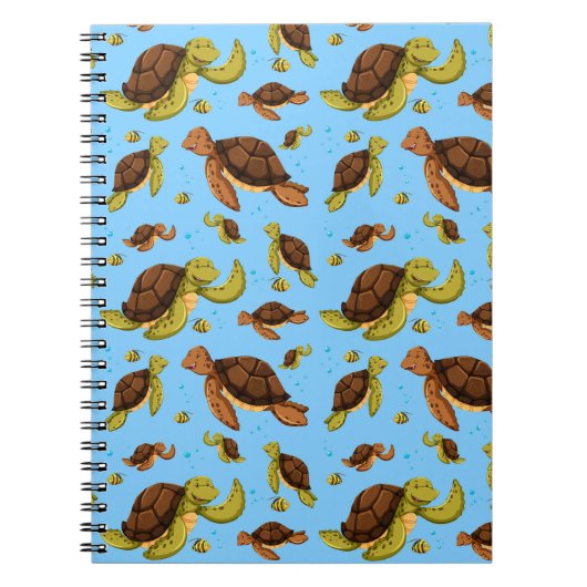 Zee Turtle Pattern Notitieboek (Voorkant)