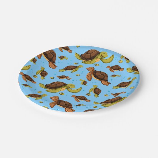 Zee Turtle Pattern Papieren Bordje (Gekanteld)