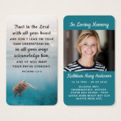 Zee Turtle Photo Herdenking Prayer Kaart (Voorkant /achterkant)