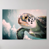 Zee Turtle Poster (Voorkant)