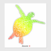 Zee Turtle Protect Planet Earth Rasta Sticker (Vel)