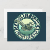 Zee Turtle Protection Briefkaart (Voorkant / Achterkant)