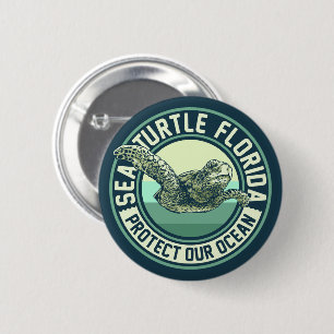 Zee Turtle Protection Ronde Button 5,7 Cm