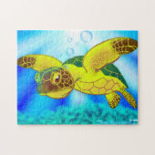Zee Turtle Puzzle 12a Legpuzzel (Horizontaal)