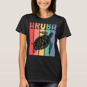 Zee Turtle Retro Aruba Caribe Family Vacking Matc T-shirt
