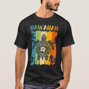 Zee Turtle Retro Hawaii Hawaii Bijpassende familie T-shirt