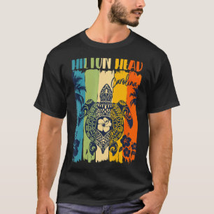 Zee Turtle Retro Hilton Head Carolina Theme Family T-shirt